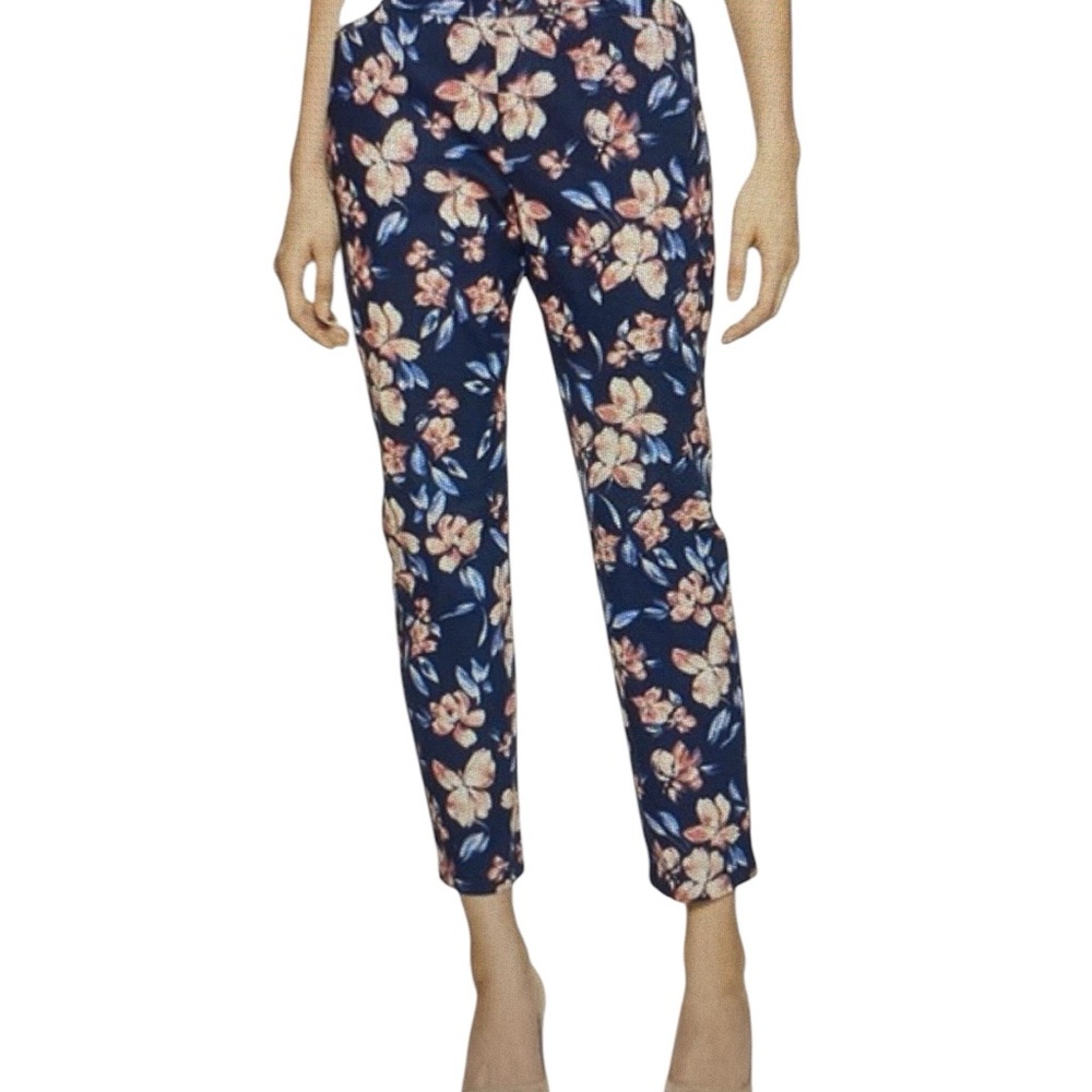Khakis by gap slim city ankle floral pant size 4